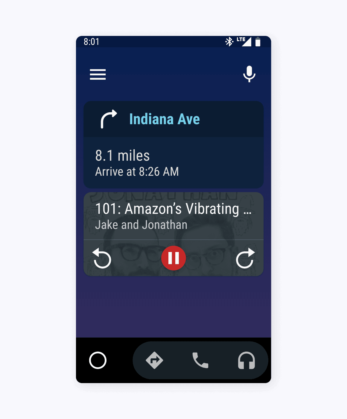 Android Auto Home Screen Design