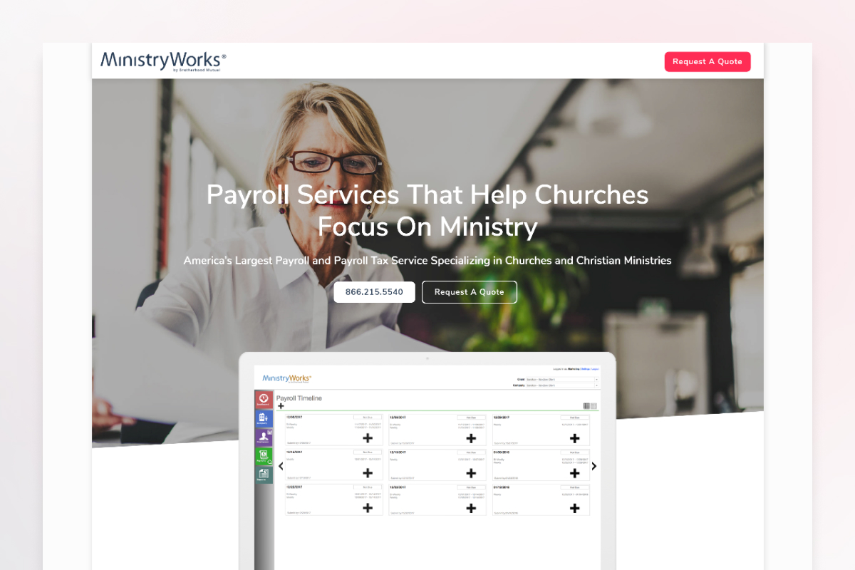 MinistryWorks - Design and front end development by Seth Richardson, a web and digital product designer based in Indy